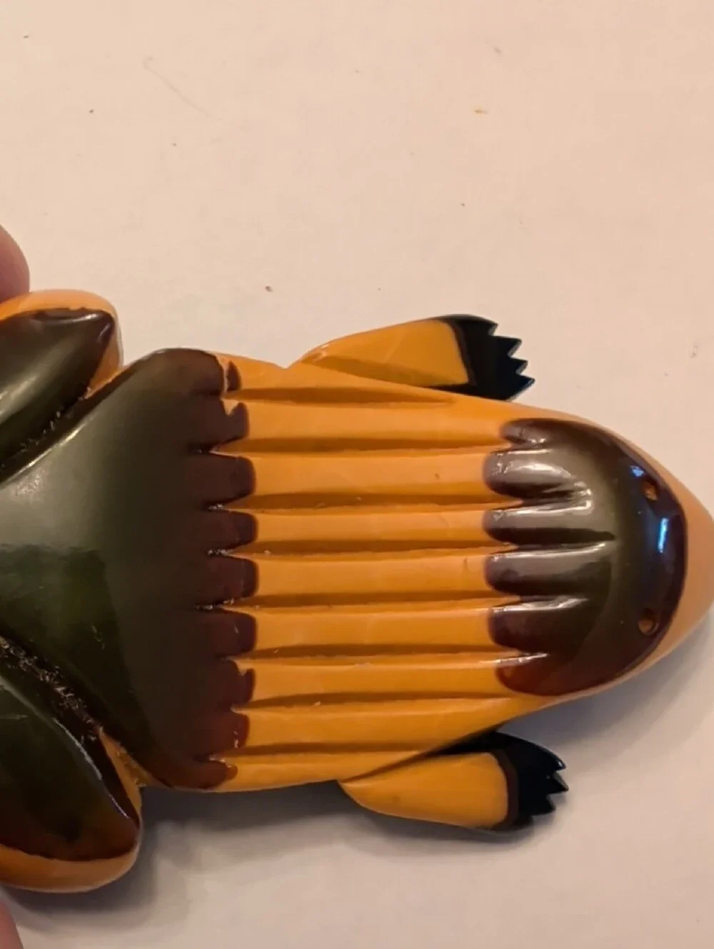 Bakalite Frog Brooch
